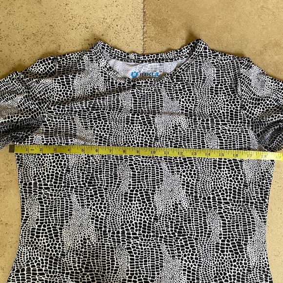 IBKUL black & white python snake print active dress sun protection cooling M - Picture 4 of 9